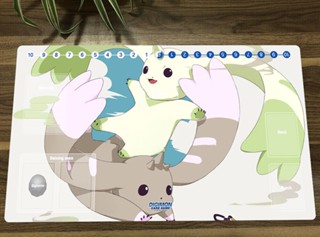 แผ่นรองเมาส์ ลาย Digimon Terriermon Veemon Playmat CCG DTCG สําหรับเล่นเกม