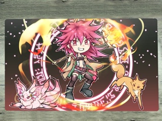 Yugioh Playmat Hiita the Fire Charmer TCG CCG การ์ดเกม แผ่นรองเกมกระดาน กระเป๋า