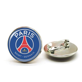 เข็มกลัด ทรงกลม แบบนิ่ม ลายฟุตบอล Barcelona Chelsea PSG Juventus ขนาดเล็ก สําหรับเก็บสะสม ของที่ระลึก
