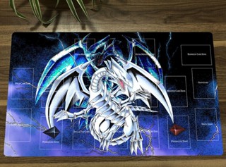 แผ่นรองเมาส์ ลายการ์ตูนอนิเมะ YuGiOh Playmat Blue Eyes Ultimate Dragon CCG TCG สําหรับเล่นเกม