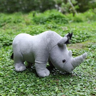 ตุ๊กตายัดนุ่น รูปธีมสัตว์ Rhinoceros เหมาะกับของขวัญวันเกิด ของเล่นสําหรับเด็กผู้ชาย