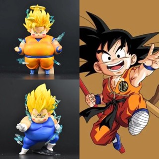 ฟิกเกอร์ Pvc รูปดราก้อนบอล Gk Series Super Saiyan Goku And Vegeta สูง 9 ซม. และ 8 ซม. สีเหลือง และสีฟ้า สําหรับสะสม