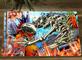 แผ่นรองเมาส์โลหะ ลาย Digimon Greymon Playmat CCG DTCG สําหรับเล่นเกมเทรดดิ้งการ์ด