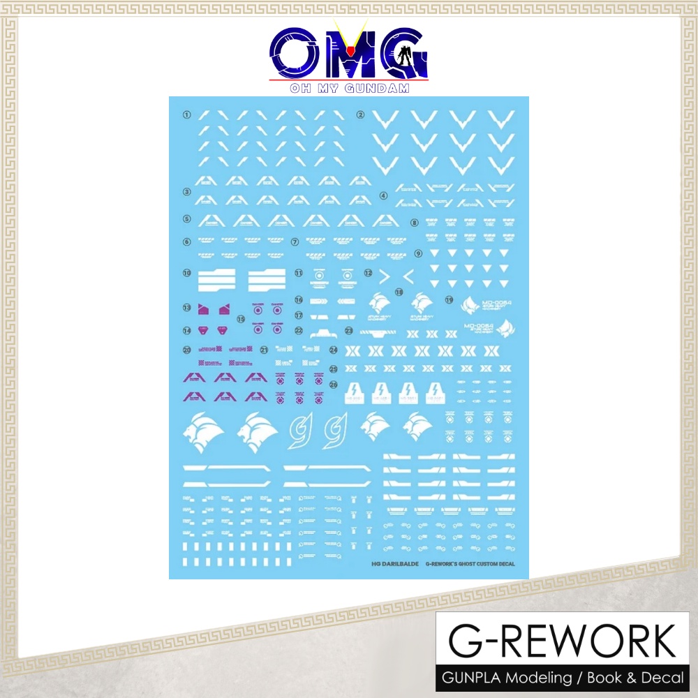 G-Rework HG Darilbalde Gundam Water Decal CD-H-WM08 G Rework Decals Greek Water Decals กันดั้มแม่มดจ