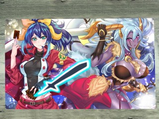 Yugioh Playmat แผ่นรองเมาส์ ลายมังกรดํา ตาแดง TCG CCG สําหรับเล่นเกม