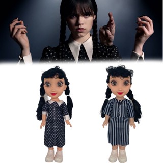 ตุ๊กตา Adams Family Wednesday Addams ขนาด 14 นิ้ว วัสดุ Pvc และยาง