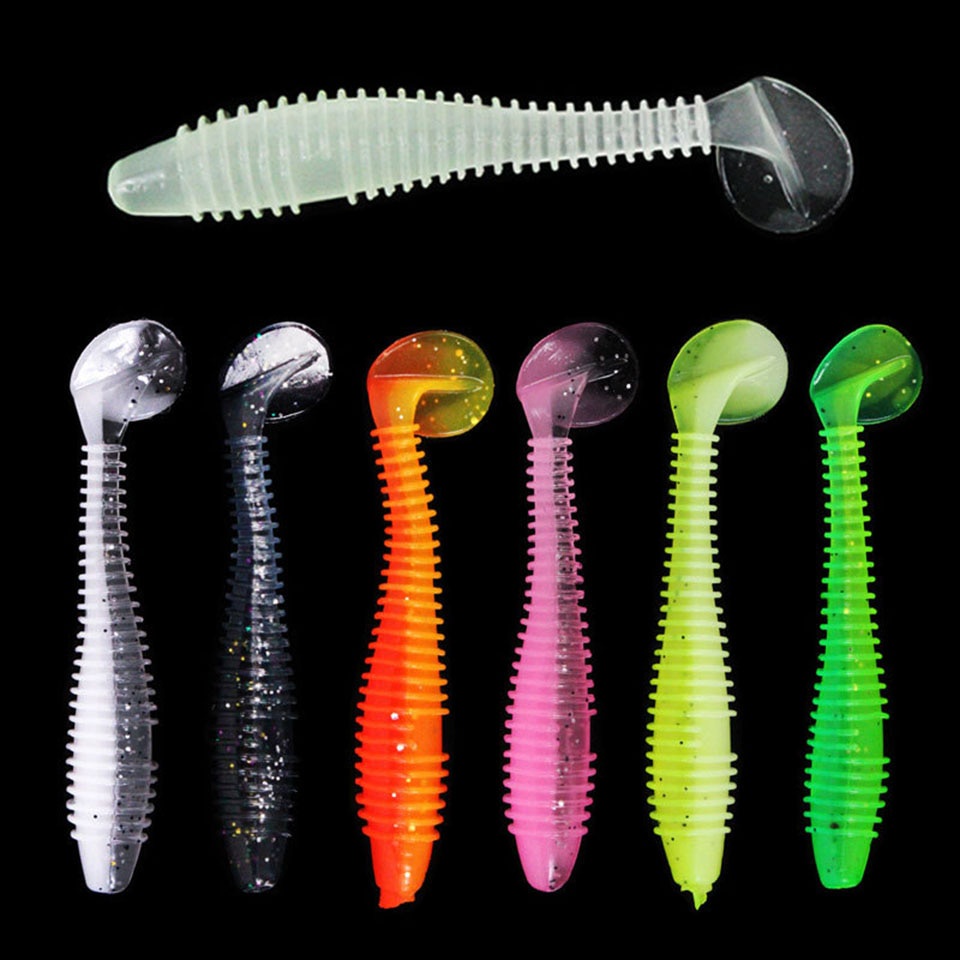Walk FISH เหยื่อหนอนปลอม ซิลิโคนนิ่ม ขนาด 4.5 ซม. 5.5 ซม. 6.5 ซม. สําหรับตกปลา 10 ชิ้น — صورة 5