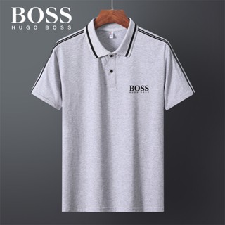 ใหม่ เสื้อโปโล BOSS แฟชั่น ใส่สบาย เหมาะกับคู่รัก สําหรับผู้ชาย และผู้หญิง