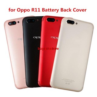 Bizh- ใหม่ 100% ฝาครอบแบตเตอรี่ด้านหลัง พร้อมกระจกกล้อง แบบเปลี่ยน สําหรับ OPPO R11