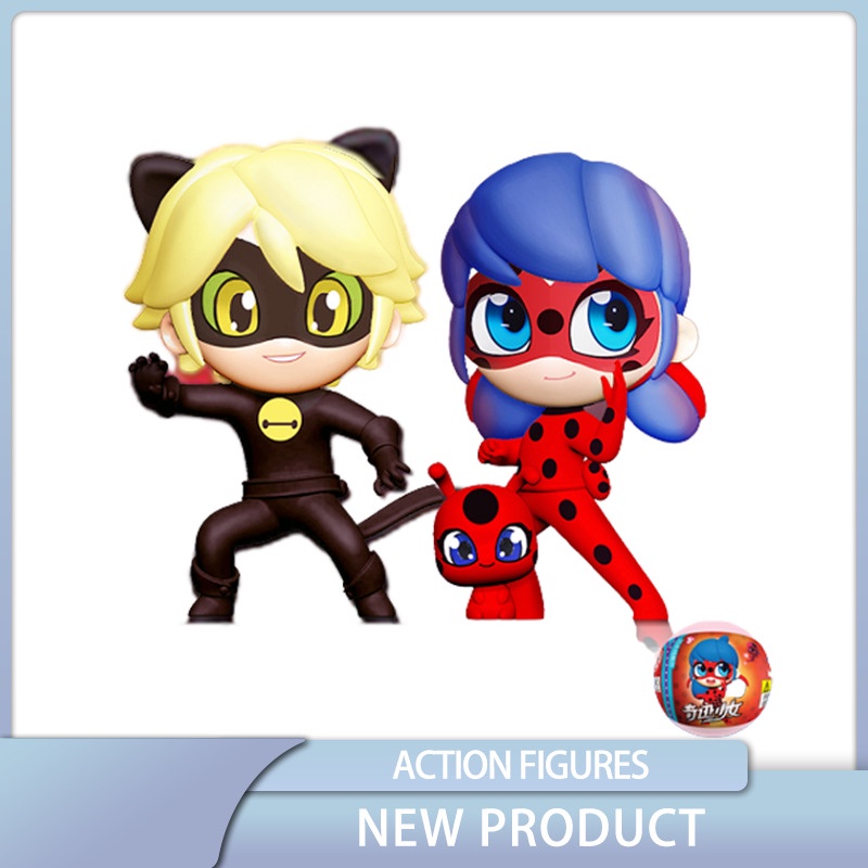 Ladybug Cat Noir Rena Rouge Queen Bee รุ่นสะสมของเล่นเด็กวันเกิดของขวัญ