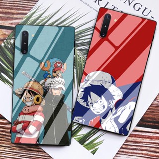 เคสโทรศัพท์มือถือแบบแก้ว ลายการ์ตูนลูฟี่ สําหรับ Redmi Note 8 9 9s 10 10s 11 Pro 9 9A 9C 8 8A