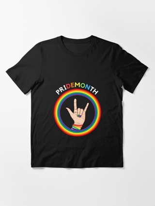 เสื้อยืด พิมพ์ลาย Pride Month Demon Lgbt Gay Pride Month Essential สําหรับผู้ชาย