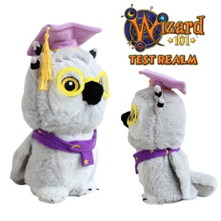 Wizard101 ของเล่นตุ๊กตานกฮูก สีเทา แบบนิ่ม น่ากอด