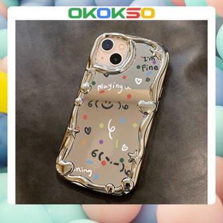 [OKOKSO] เคสโทรศัพท์มือถือนิ่ม กันกระแทก ลายการ์ตูนหน้ายิ้ม สําหรับ OPPO Reno9 Reno8 Reno7pro reno6 7z 8T 5 R17 A53 A9 2020 F11 A31 A3S A78 A77