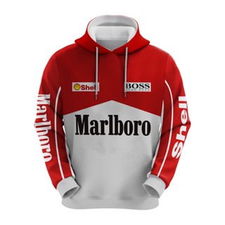 F1 Marlboro เสื้อกันหนาว ลายเปลือกหอย