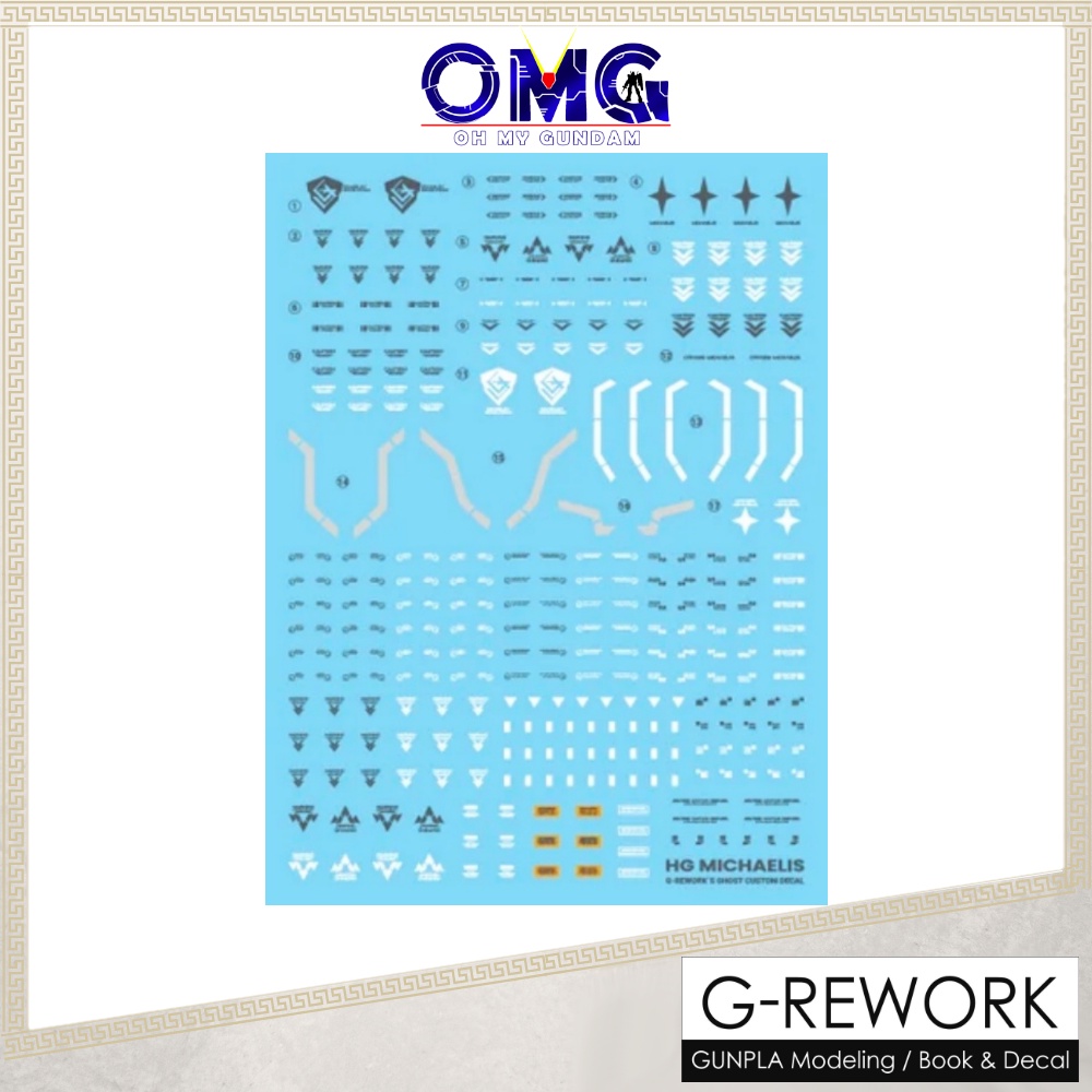 G-Rework HG Michaelis Gundam Water Decal CD-H-WM11 G Rework Michaelis Water Decals แม่มดจาก Mercury 