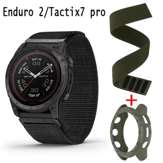 เคส TPU กันชน ป้องกัน สายคล้อง ไนลอน นุ่ม สายรัดข้อมือ สําหรับ Garmin Tactix 7 Pro Enduro 2 Fenix 7x