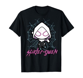 เสื้อยืด พิมพ์ลาย Marvel Comics Spider-Gwen น่ารัก สไตล์คลาสสิก สําหรับผู้หญิง