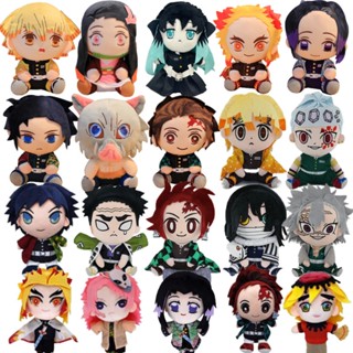 ตุ๊กตาอนิเมะญี่ปุ่น Demon Slayer Kimetsu No Yaiba Tanjirou Nezuko Inosuke Kyoujurou Tokitou Muichiro ขนาดเล็ก 26 ซม.