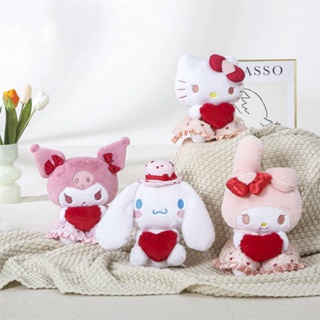 SANRIO หมอนตุ๊กตานุ่ม รูปการ์ตูน Kuromi My Melody Love เหมาะกับของขวัญวันวาเลนไทน์