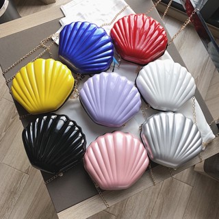 กระเป๋าสะพายไหล่ Pvc พร้อมสายโซ่คล้อง มี 8 สี