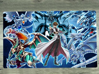 Yugioh! Blue-eyes White Dragon Seto Kaiba แผ่นรองเกมกระดาน TCG