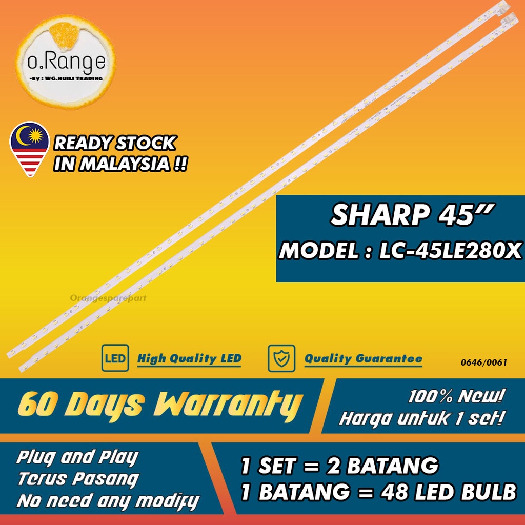 โคมไฟ 45") LC-45LE280X (TV SHARP 45 INCH LED TV BACKLIGHT LC-45LE280 45LE280 LC45LE280X Mla9 " (โคมไ