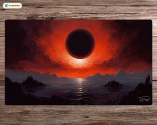 The Red Eclipse - MTG Playmat - 24x14 นิ้ว - MTG - Magic The Gathering - แผ่นรองคลานเย็บ