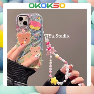 [OKOKSO] เคสโทรศัพท์มือถือคู่รัก กันหล่น ลายการ์ตูนหมี สําหรับ OPPO Reno9 Reno8 Reno7pro reno6 7z 5 R17 A53 A9 2020 F11 A31 A78 A77