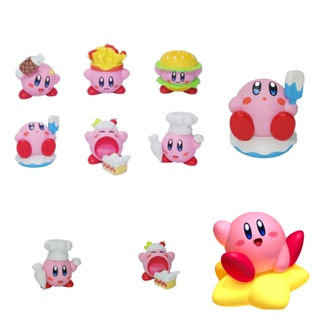 Kirby ฟิกเกอร์ Pvc รูปเฟรนช์ฟรายส์ เบอร์เกอร์ เค้ก แฮนด์เมด สําหรับแฟนคลับ ของสะสม 6 ชิ้น