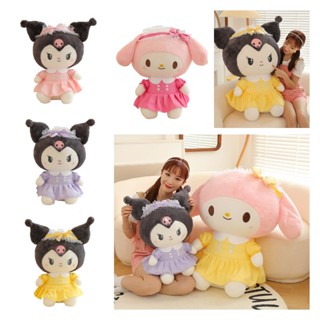 หมอนตุ๊กตานุ่ม รูปการ์ตูน Sanrio Kuromi Melody สําหรับตกแต่งบ้าน