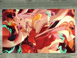 Yugioh Playmat แผ่นรองเมาส์ ลายมังกรดํา ตาแดง TCG CCG สําหรับเล่นเกม