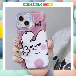 [OKOKSO] ใหม่ เคสโทรศัพท์มือถือนิ่ม กันกระแทก ลายการ์ตูนกระต่าย Hi Rabbit สําหรับ OPPO Reno9 Reno8 Reno7pro reno6 7z 5 R17 A53 A9 2020 F11 A31 A78 A77