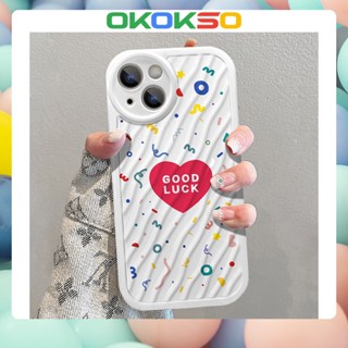 [OKOKSO] เคสโทรศัพท์มือถือนิ่ม กันกระแทก ลายการ์ตูนหัวใจ สําหรับ OPPO Reno9 Reno8 Reno7pro reno6 7z 8T 5 R17 A53 A9 2020 F11 A31 A3S A78 A77