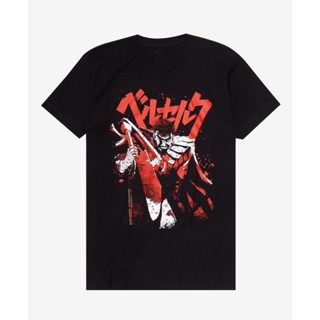 เสื้อยืดผ้าฝ้าย พิมพ์ลายดาบ Berserk Guts