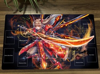 Yugioh Playmat Sky Striker Ace - Kagari TCG CCG แผ่นรองเทรดดิ้งการ์ด เกมแพด กระเป๋า