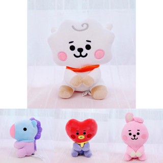 Bts BT21 KPOP ตุ๊กตาที่นั่ง 20 ซม. ของเล่นเด็ก TATA COOKY CHIMMY KOYA MANG SHOOKY