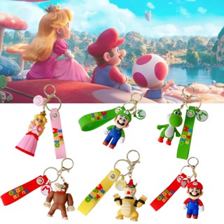 พวงกุญแจ จี้รูป Super Mary Luigi Mario Brothers Princess Peach Series น่ารัก