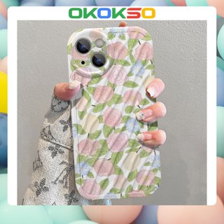 [OKOKSO] เคสมือถือ แบบนิ่ม ลายการ์ตูนดอกกุหลาบ กันกระแทก สําหรับ OPPO Reno9 Reno8 Reno7pro reno6 7z 8T 5 R17 A53 A9 2020 F11 A31 A3S A78 A77