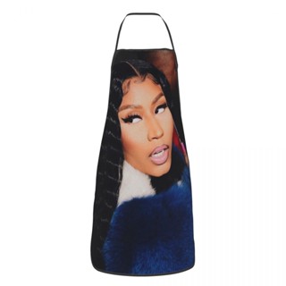 ผ้ากันเปื้อน พิมพ์ลาย Nicki Minaj สุดเซ็กซี่ ของใช้ในครัวเรือน สําหรับผู้ชาย และผู้หญิง