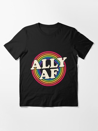 เสื้อยืด Ally Af Gay Pride Month Lgbt สีรุ้ง สําหรับผู้ชาย