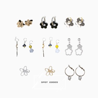 【earrings Series】ต่างหู รูปดอกกุหลาบ หรูหรา สไตล์เรโทร