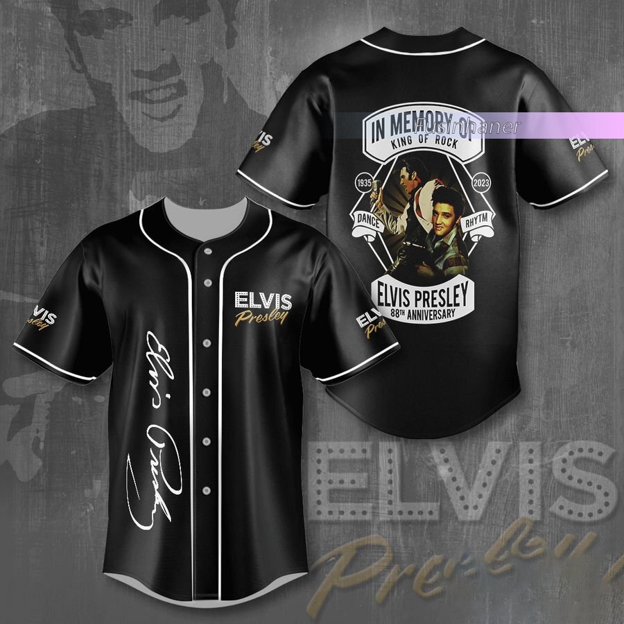 เสื้อกีฬาเบสบอล Elvis Presley Jersey Elvis Presley