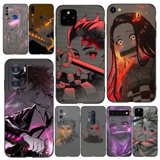 เคสโทรศัพท์มือถือ ซิลิโคนนิ่ม Tpu ลาย Demon Slayer สีดํา สําหรับ ZTE Blade A52 4G lite A53 A72 4G 5G