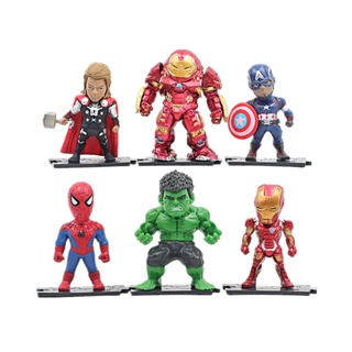 ฟิกเกอร์ League Of Heroes Hulk Iron man Spider-man สีเขียว ของเล่นสําหรับเด็ก