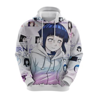 เสื้อเบลาส์ ลายการ์ตูนอนิเมะ De Colo Moletom Hinata Hyuga Naruto แบบเต็มตัว