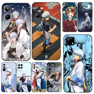 เคสโทรศัพท์มือถือ ซิลิโคนนิ่ม Tpu ลายอะนิเมะกินทามะ Sakata Gintoki สีดํา สําหรับ Realme C2 C3 C12 C11 2020 2021