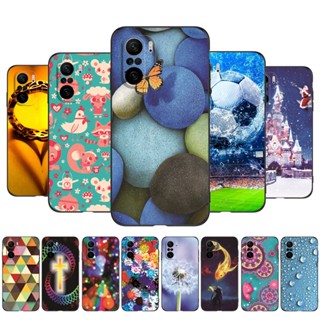 เคสโทรศัพท์มือถือ ซิลิโคนนิ่ม tpu ลายต้นคริสต์มาส พร้อมแหวนนิ้ว สีดํา สําหรับ Xiaomi Mi 11i 5G 6.67 นิ้ว POCO F3 Mi11i