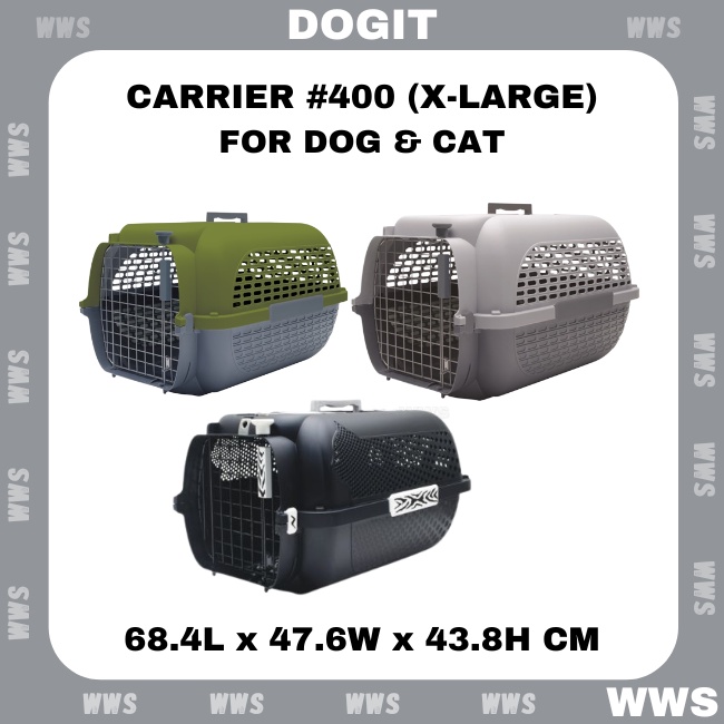 Dogit Catit Voyager 400 Premium Pet Travel Carrier Hard Pet Carrier Open Top (XL Size) 68.4 L x 47.6