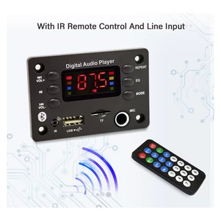 บอร์ดถอดรหัส เครื่องเล่นเพลง Mp3 DC 5V 12V บลูทูธ 5.0 Mp3 WMA WAV APE USB TF วิทยุ FM สําหรับรถยนต์